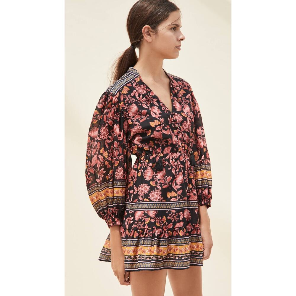 Alice + Olivia Dress Sedona Mandarin Silk Blend Multicolored Size 2 NWT - Picture 9 of 13